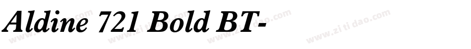 Aldine 721 Bold BT字体转换